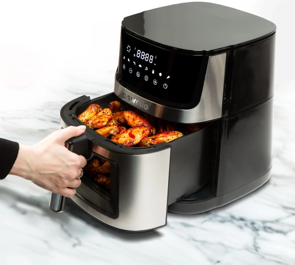 Friteuse à air chaud XXL avec double chauffage, 7,5 l