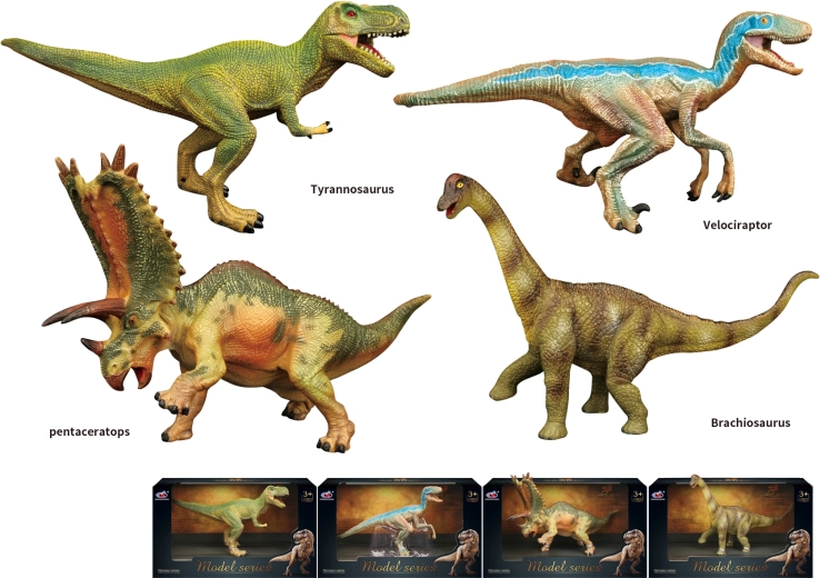 Monde des dinosaures - figurines de dinosaures, 4 modèles
