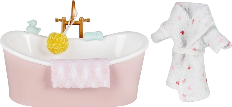 Ensemble de salle de bains Lundby avec baignoire pour maison de poupée