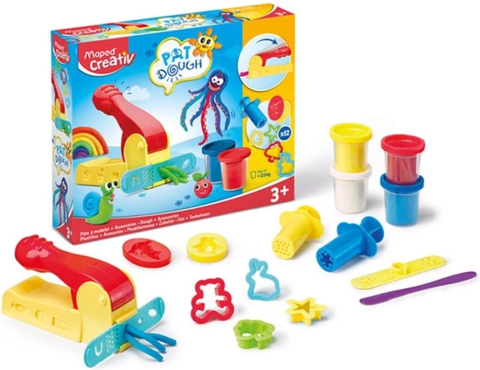 Pâte à modeler Maped Creativ 4 × 56 g avec kit d’accessoires