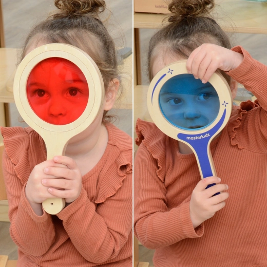 Lentilles colorées pour le mélange des couleurs
