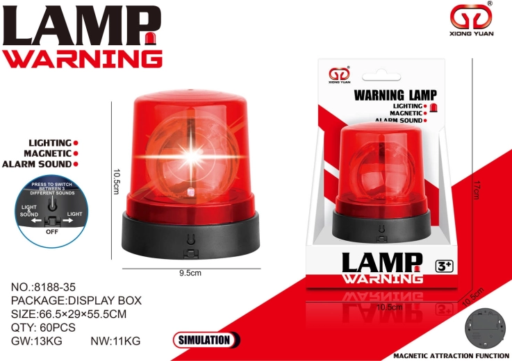 Gyrophare d’avertissement rouge pour enfants