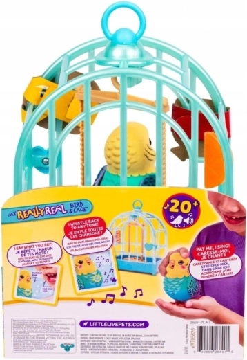 Moose Little Live Pets oiseau parlant avec cage