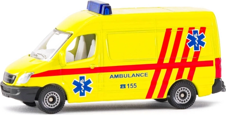 Ambulance fourgon SIKU jaune (version CZ) - 1 pièce