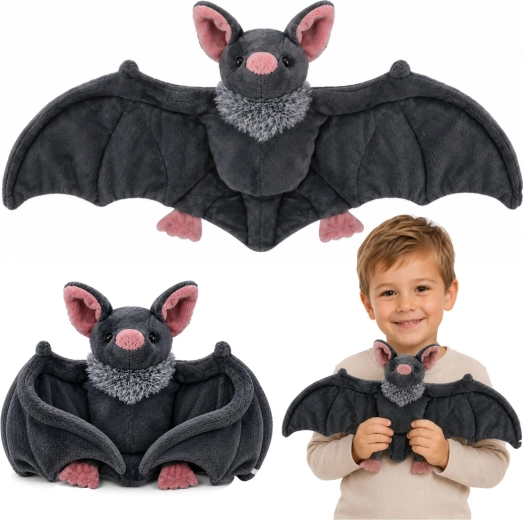 Chauve-souris en peluche avec ailes déployables 57 cm