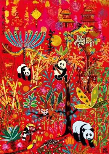 Puzzle pandas 1000 pièces MAGNOLIA