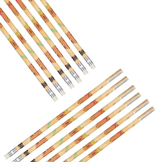 Gomme pratique sur chaque crayon