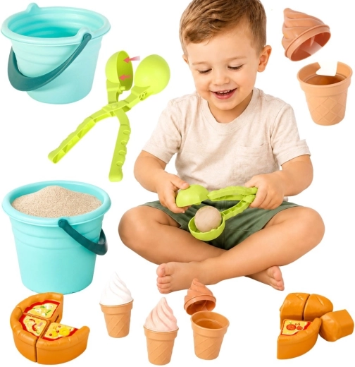 Ensemble de plage Woopie, usine à glaces 2-en-1, 15 pièces