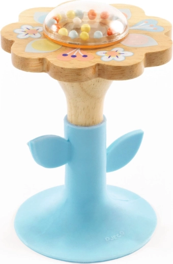 Hochet fleur stable avec ventouse