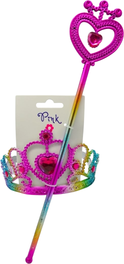 Set couronne et baguette magique pour petites princesses
