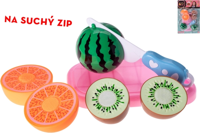 Ensemble de fruits en plastique à scratch avec couteau pour enfants
