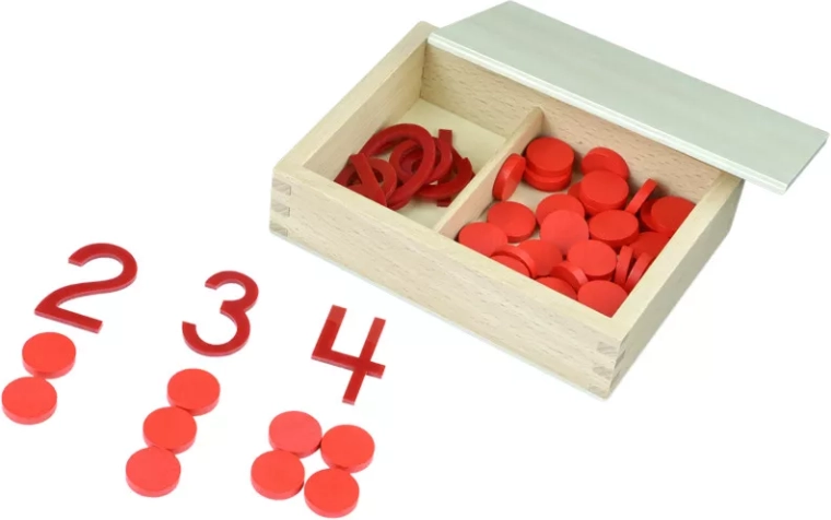 Chiffres et jetons Montessori – nombres pairs et impairs