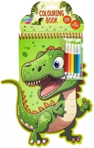 Coloriages avec des dinosaures (20 feuilles) avec feutres