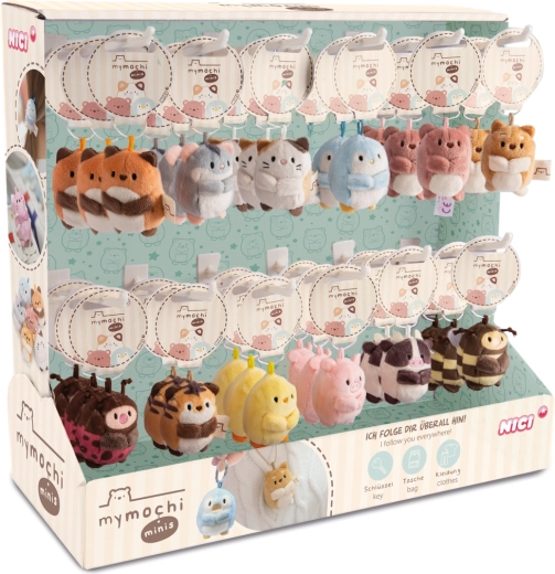 NICI MyMochi minis porte-clés série 1 – présentoir de vente 36 pcs (5 cm)