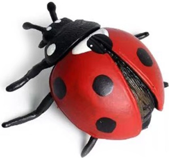 Coccinelle à sept points en plastique 5 cm