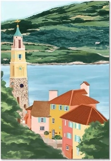 Norimpex peinture par numéros Maisons dans les montagnes 40 × 50 cm