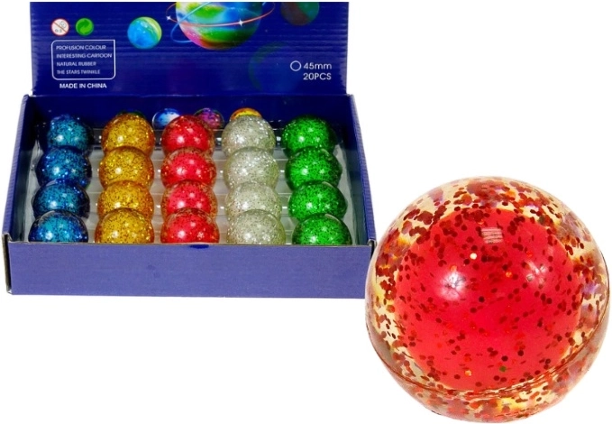 Balle scintillante lumineuse 4 cm