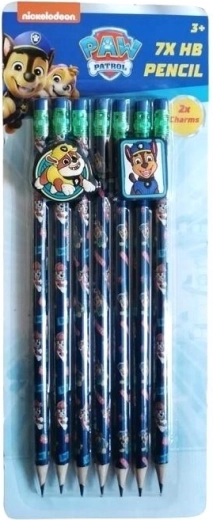 Ensemble de crayons avec gomme et clips Pat’ Patrouille