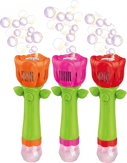 Bulles de savon en forme de rose avec effets lumineux 100 ml - 1 pièce