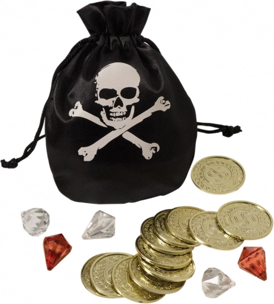 Bourse de pirate avec trésor