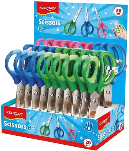 Ciseaux scolaires KEYROAD Soft 15 cm, assortiment - 1 pièce