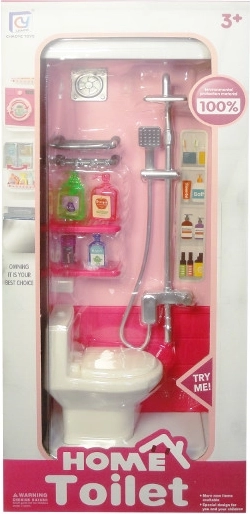 Mobilier de salle de bain avec accessoires pour poupées