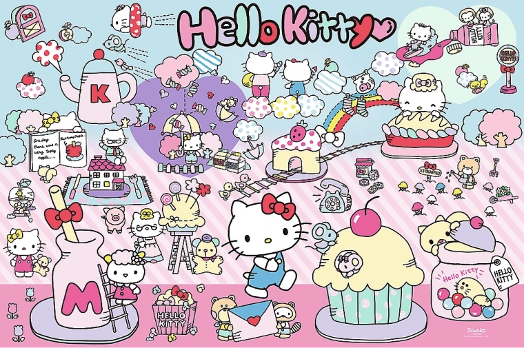 Puzzle Découvre le monde Hello Kitty 300 pièces