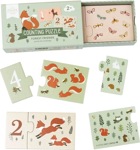 Puzzle d’association pour apprendre à compter – licornes – Comptage