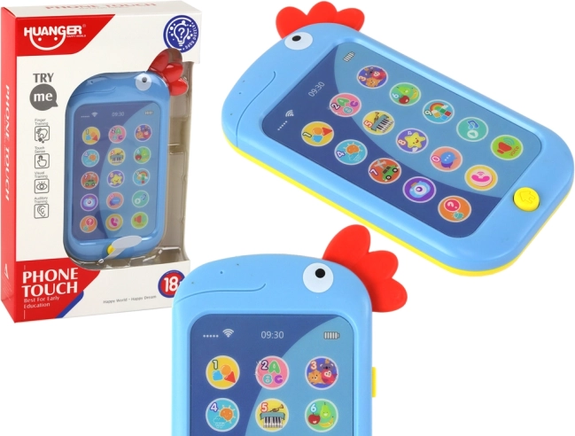 Smartphone éducatif pour enfants avec anglais poussin – bleu