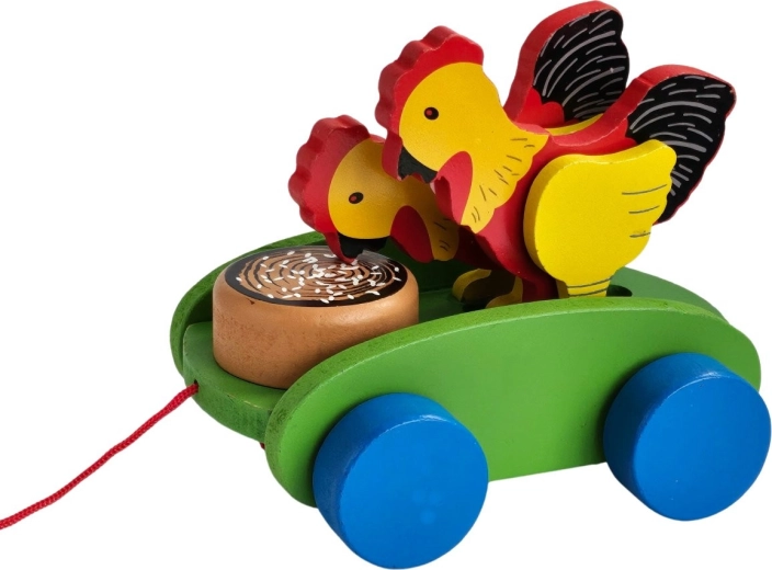 Poules tachetées en mouvement