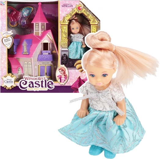 Château avec poupée et accessoires pour enfants
