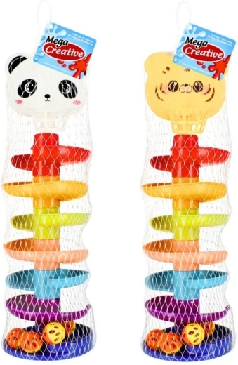 Piste à billes pour tout-petits avec animaux – panda et petit tigre