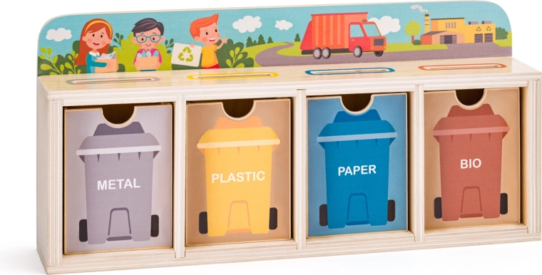 Tri des déchets – jeu didactique en bois