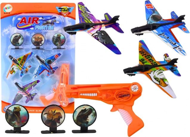 Jeu de tir avec trois avions et cibles