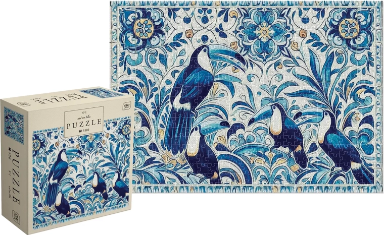 Puzzle art sur carreaux toucans 500 pièces