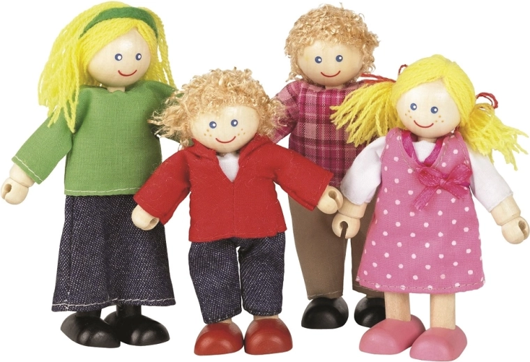 Tidlo Poupées en bois pour maison de poupée – Famille