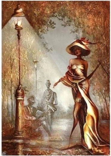 Norimpex peinture diamant femme au chapeau 30 × 40 cm