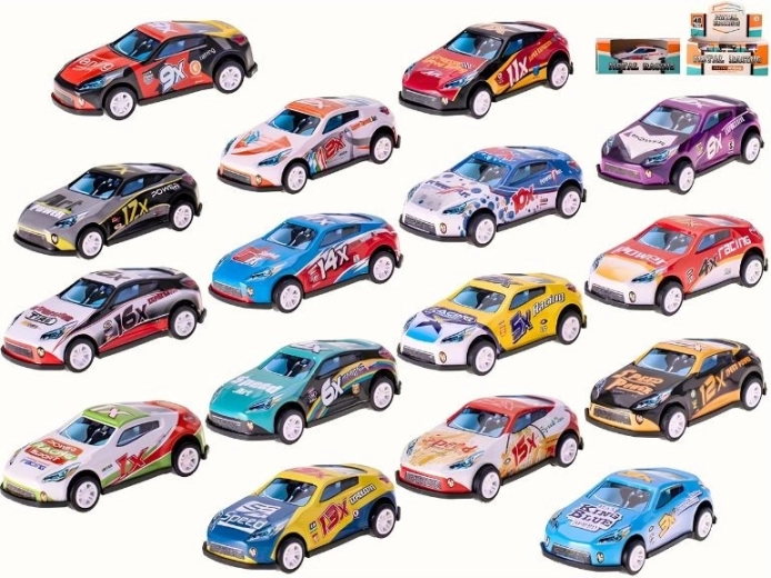 Voiture de course en métal à rétrofriction