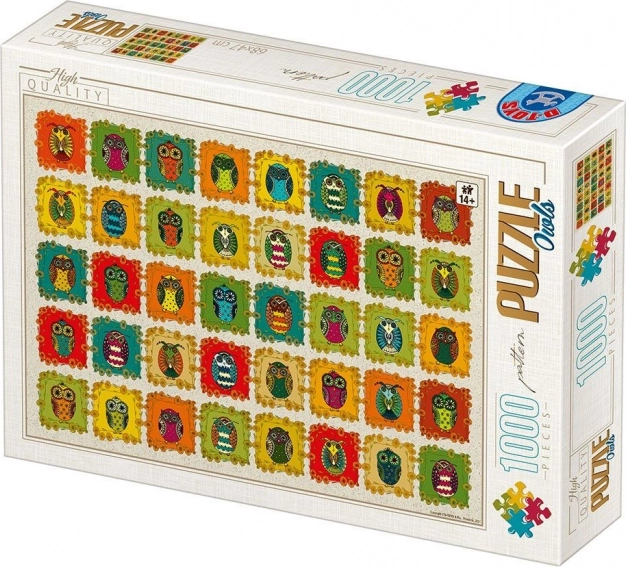 Puzzle échantillonnage : chouettes 1000 pièces