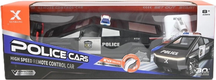 Voiture de police RC futuriste télécommandée