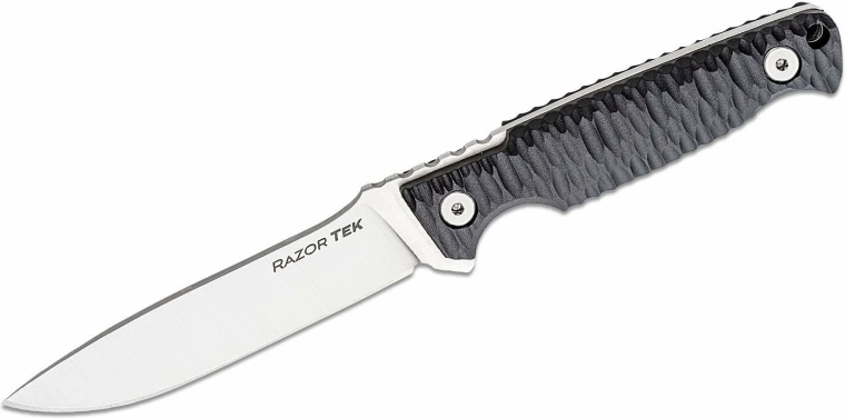Cold Steel RAZOR TEK 4" couteau fixe polyvalent, poignée GFN noire, étui Secure-Ex