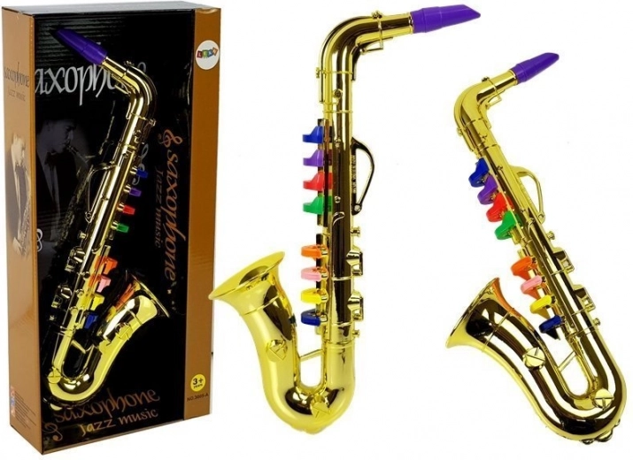Jeu De Nombres : Instruments De Musique (saxophone) Illustration de
