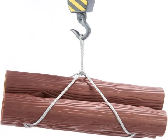 Levage de charge : crochet, câble et rondins inclus