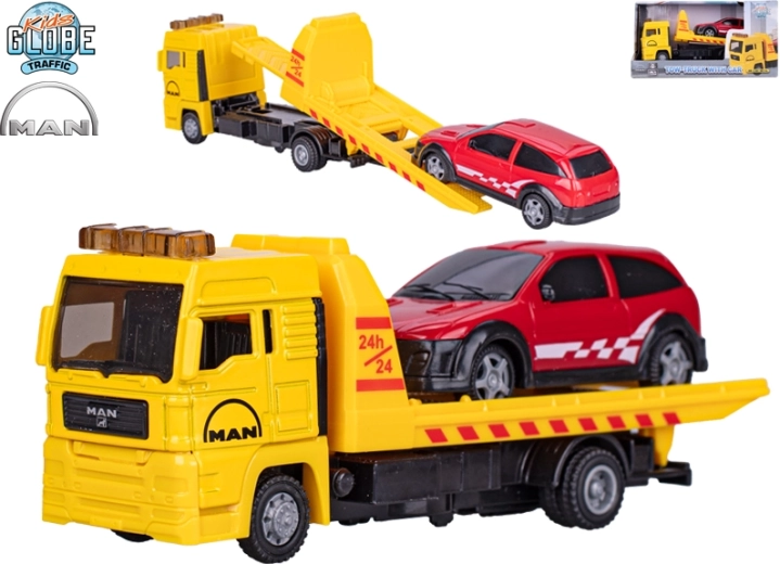 Kids Globe Traffic service de dépannage MAN – modèle en métal avec voiture 19 cm