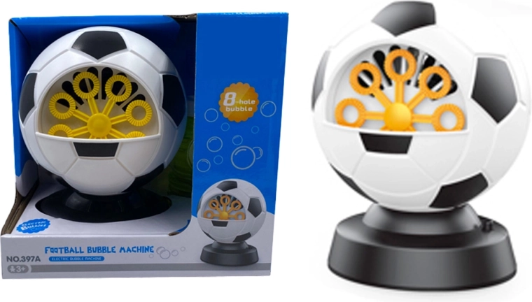 Machine à bulles en forme de ballon de football avec 8 ouvertures