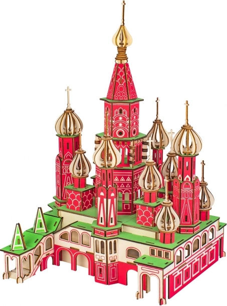 Puzzle 3D en bois Cathédrale Saint-Basile coloré