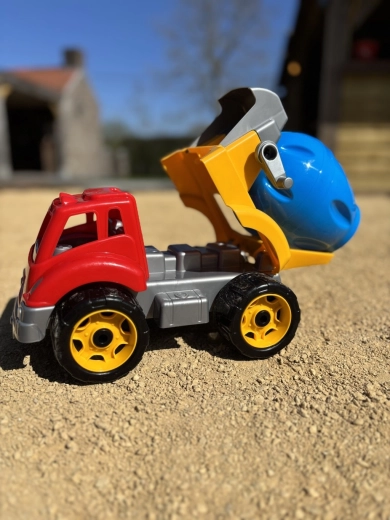 Camion malaxeur en plastique pour enfants