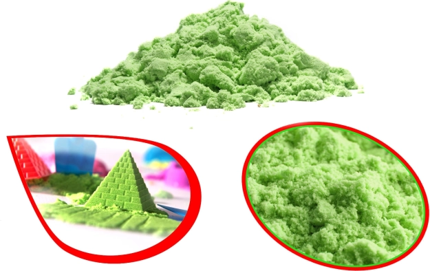 Sable cinétique magique pour enfants 1 kg – Vert