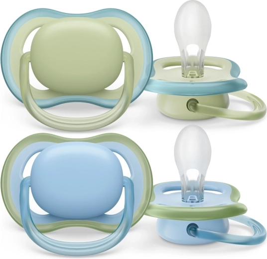 Sucette Philips Avent Ultra Air 0–6 mois, bleue, 2 pcs
