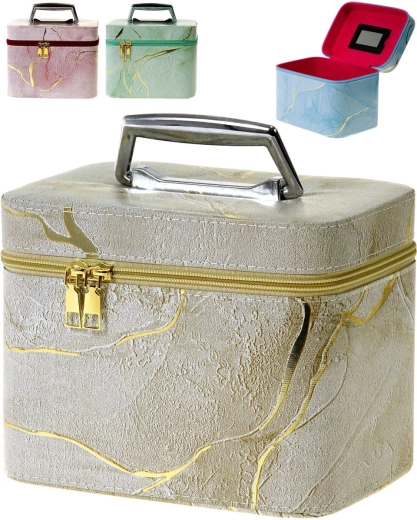 Valisette de maquillage pour enfants ADAR avec miroir, fermeture éclair, taille M - 1 pièce